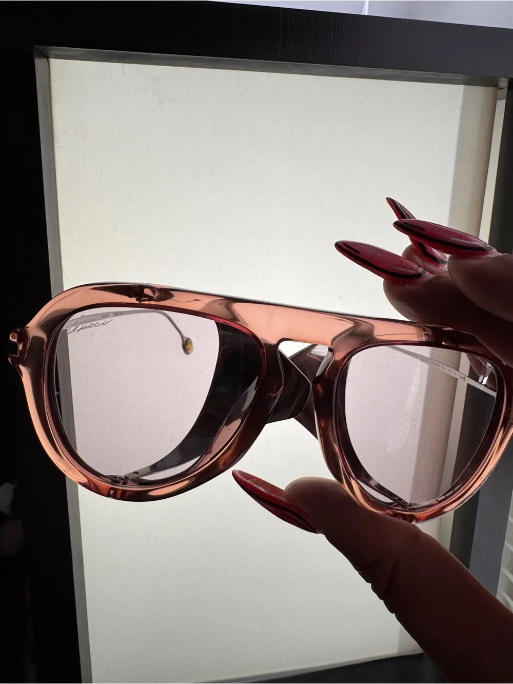 Gucci Brown Tortoiseshell Frame Sunglasses with Warm Brown Lenses